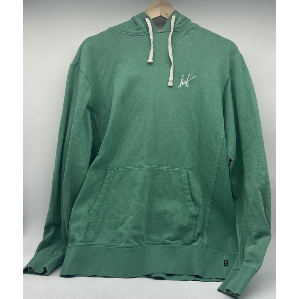 Huf Hoodie Cadet Pullover In Jade Heather-Size Large